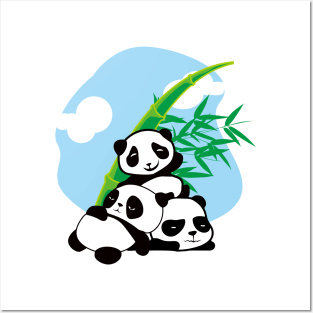 Panda and bamboo Posters and Art